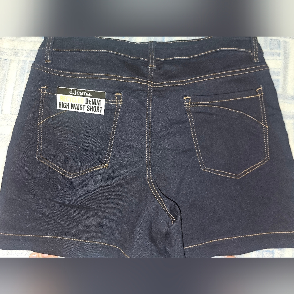 d. jeans Women's Dark Blue Jean Shorts - Picture 2 of 4